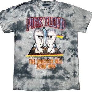 Pink Floyd The Division Bell Tour 1994 Tie Dye Graphic T-Shirt Blue Unisex Sz M